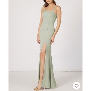 Azazie Gianetta Dusty Sage Bridesmaid Dress